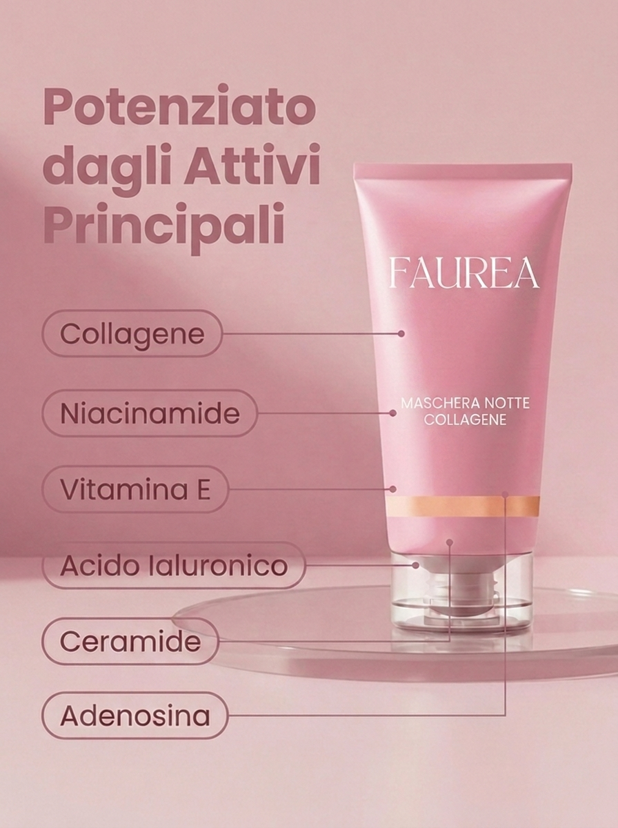 Maschera Viso Notturna Collagene - Idratazione & Effetto Rimpolpante