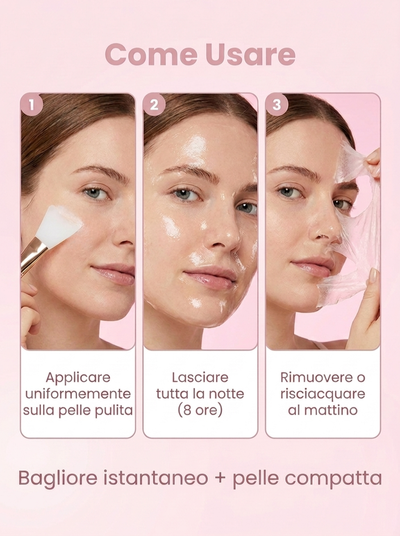 Maschera Viso Notturna Collagene - Idratazione & Effetto Rimpolpante